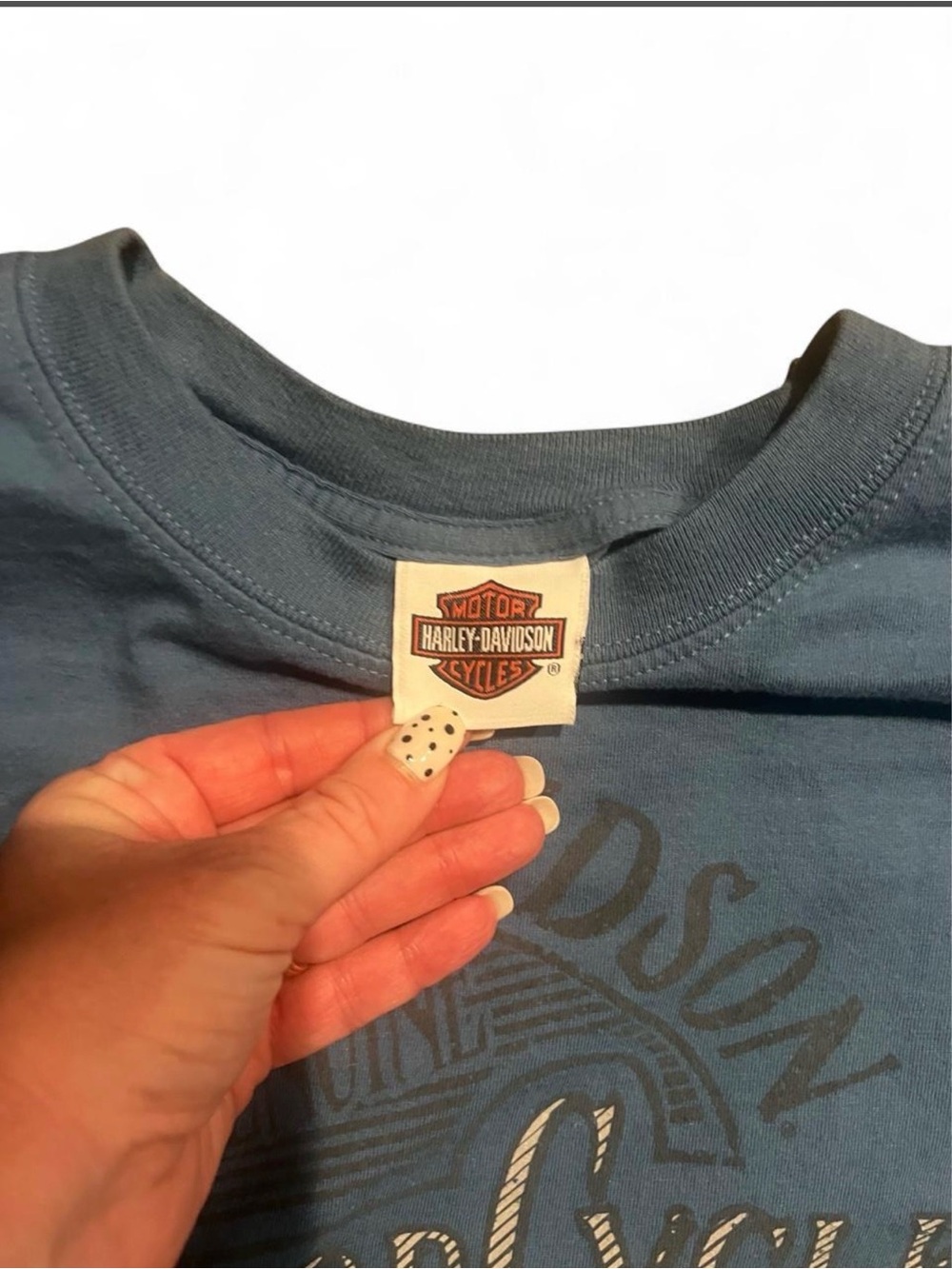 Vintage 90s Harley Davidson Montpellier France Tee Hanes Beefy 2XL - Picture 3 of 4